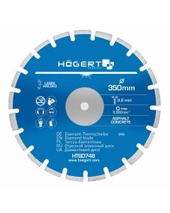 HOGERT Rezni segmentni dijamantski disk 350 mm laserski varen - HT6D748