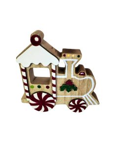 Drveni novogodišnji ukras Vozić