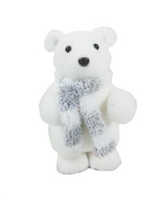 Novogodišnji figura Meda 28cm, bela