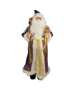 ENA Novogodišnja figura Deda Mraz 90cm, lila