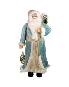 ENA Novogodišnja figura Deda Mraz 90cm, plava