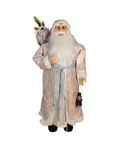 ENA Novogodišnja figura Deda Mraz 90cm, roze