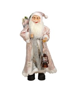 ENA Novogodišnja figura Deda Mraz 60cm, roze