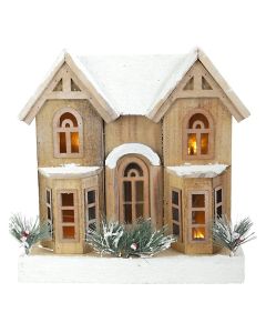 ENA Novogodišnja svetleća kućica 33cm