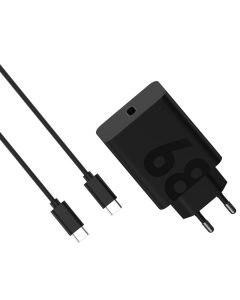MOTOROLA Punjač turbo power Type-C sa kablom 68W, crna - 1010048