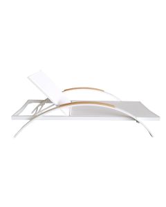 Nero Aluminijumska ležaljka 195x65x30 cm BELA - 13414