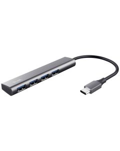 TRUST USB Hub Halyx USB-3.2, siva - 24948
