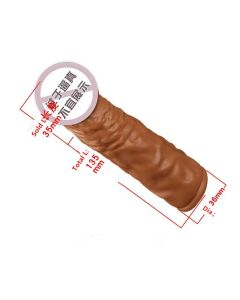 Realistična navlaka za penis, 135 mm