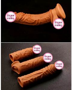 Realistična navlaka za penis, 195 mm