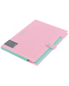 BERLINGO Fascikla sa 5 pregrada i kopčom Haze 600my roze - 04CEB327172I