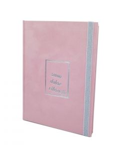 Poklon Notes B6, Dobre vibracije pliš roze - 06RKK08I