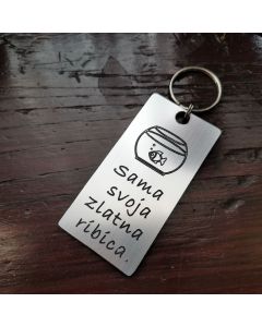 Happy Pumpkin Privezak za ključeve Sama svoja zlatna ribica P164 - P164