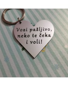 Happy Pumpkin Privezak za ključeve Vozi pažljivo, srce P185 - P185