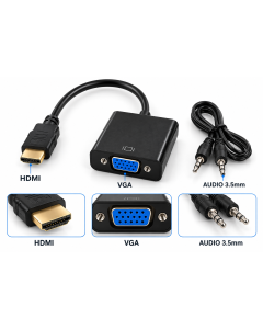 MKS HDMI na VGA adapter sa 3,5 mm audio kablom