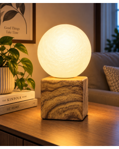 MKS Dekorativna stona lampa sa kuglom  – braon, imitacija mermera
