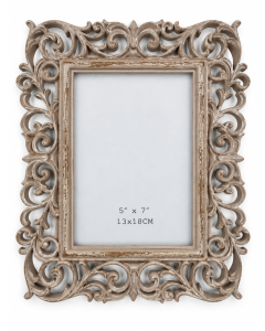 MKS Dekorativni ram za slike  – bež sa baroknim ornamentima, 13 × 18 cm