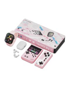 KARLER BASS K35-Combo set (smart watch, konzola sa kontrolorom, Slusalice AirPods Pro 2) roze