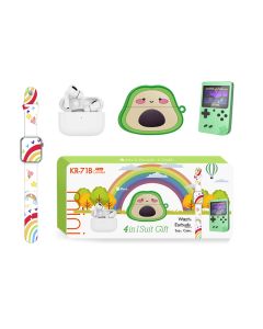 KARLER BASS K718-set (mini watch, konzola, TWS Bluetooth Slusalice + futrola za slusalice Avocado)
