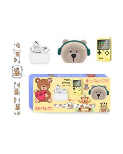 KARLER BASS K718-set (mini watch, konzola, TWS Bluetooth Slusalice + futrola za slusalice Medved)