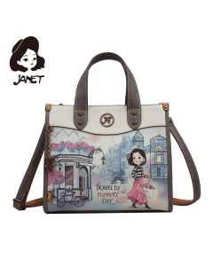 JANET FLOWERY CITY Tašna damska J-001B  28x14x25