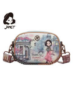 JANET FLOWERY CITY Tašna damska  J-002C 2025 24x10x21 - J-002C NS34282