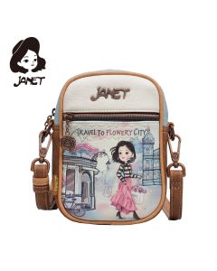 JANET FLOWERY CITY Tašna damska J-010B 14x5.5x19