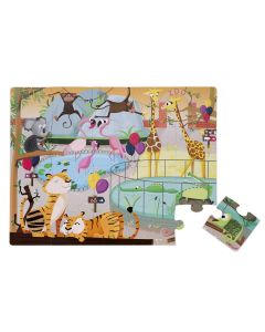 JANOD Puzzle taktilne  Dan u zoološkom vrtu - 20 delova - J02774