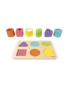 JANOD  Drvena slagalica Geometrijski oblici - 6 delova - J05332