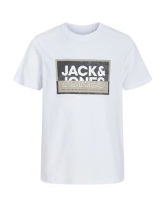 Majica kratak rukav za dečake JCOLOGAN, bela - 12254194140