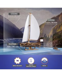 3d drvena puzzla - OCEAN BEAUTY JAHTA - 229-1-1