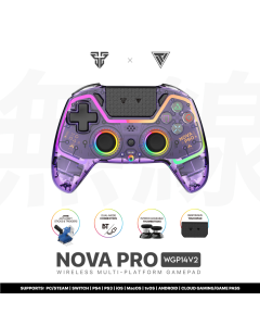 Joypad wireless Fantech WGP14V2 NOVA PRO multiplatform RGB CLEAR ljubicasti - 218221