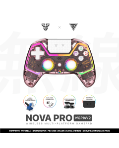 Joypad wireless Fantech WGP14V2 NOVA PRO multiplatform RGB CLEAR sakura - 218220