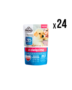 FRENDI Vlažna hrana za mlade pse Junior teletina 100g  24/1