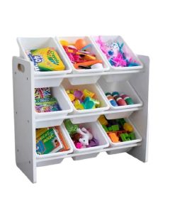 KINDER HOME Polica sa 9 kutija za odlaganje bela - JVTR-3006