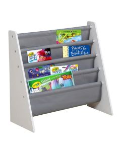KINDER HOME Dečija polica za knjige i igračke belo-siva - JVTR-3029-VG