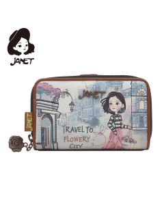 JANET FLOWERY CITY Novčanik damski JW-004C 15x4x9.5