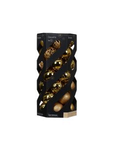 DECORIS Novogodišnje kugle za jelku, set  35/1 zlatna - KA021177