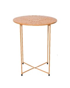 Pomoćni metalni stočić, pastelno narandžasti, 48cm - KA833696-2