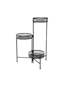 Dekorativni metalni stalak za saksije , crni, 60cm - KA833701