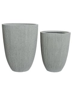 Premium vaza Lennox za terasu i baštu, set 2/1, svetlo siva, 57.5cm - KA850910