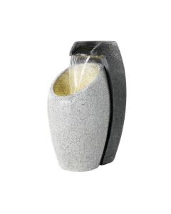 Fontana dekorativna ovalna sa transformatorom, sivo-bela, 45.5x33x65cm - KA892564
