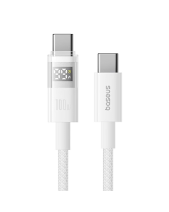 Kabel Baseus Display 2 Fast Charging Data Cable USB-C na USB-C 100W 1m Moon White - P10382702211-00