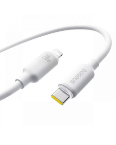 Kabel Baseus Foamed Silicone Fast Charging Data Cable USB-C to iP 20W Moon White 1m - E0426A01