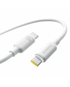 Kabel Baseus Foamed Silicone Fast Charging Data Cable USB-C to USB-C 100W Moon White 1m - E0426701