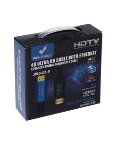 Kabel HDMI na HDMI 4K UHD JWD-02 v2.0 3m crni - 050094