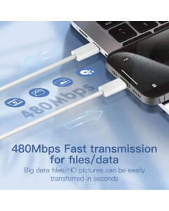 Kabel LDNIO LC902-C 65W Type-C na Type-C beli 2m