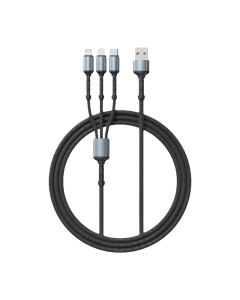 Kabel LDNIO LC93 za iPhone lightning/Micro USB/Type C 3.4A sivi 1.2m