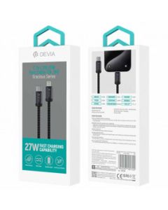 DEVIA Kabl Gracious Series Type-c na Lightning 3A 1M, crna - 24808-1
