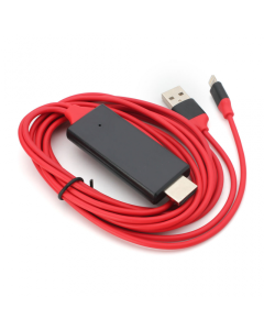 Kabl lightning na HDMI USB 2m crveni - 87813