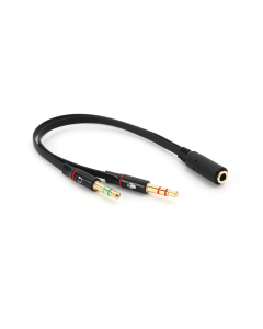 Kabl splitter 3.5mm za mikrofon I zvucnike crni - 95396